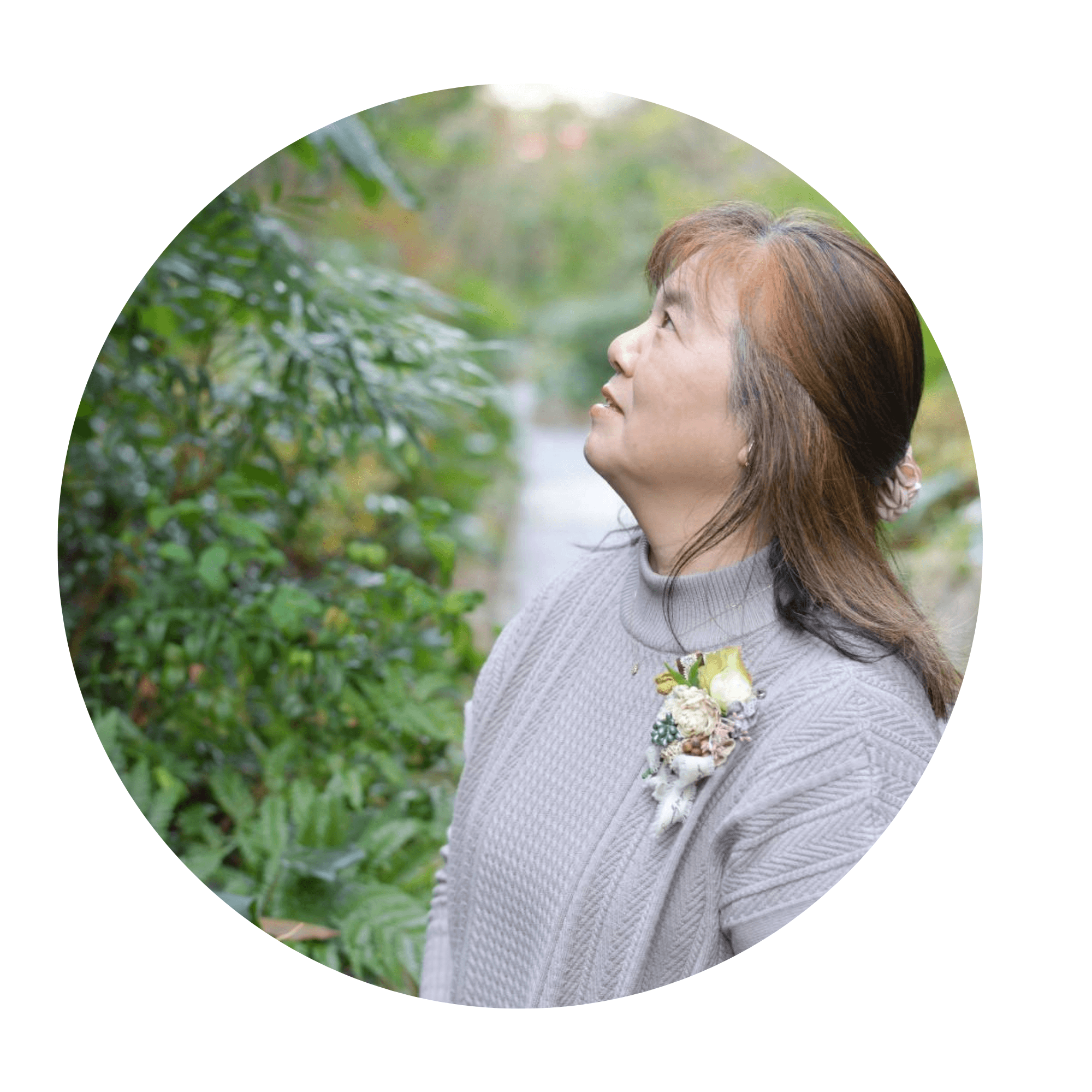 上住眞紀子さん。花セラピスト。大阪府。